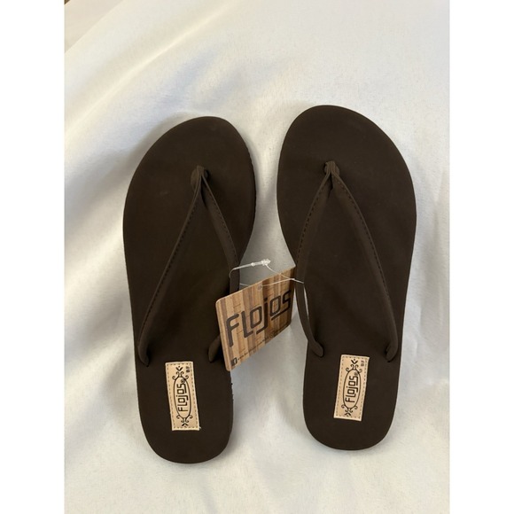 Flojos Shoes - New Womens Flojos Fiesta Brown Flip Flops Women Size 7 Flojos Brown Flip Flops
